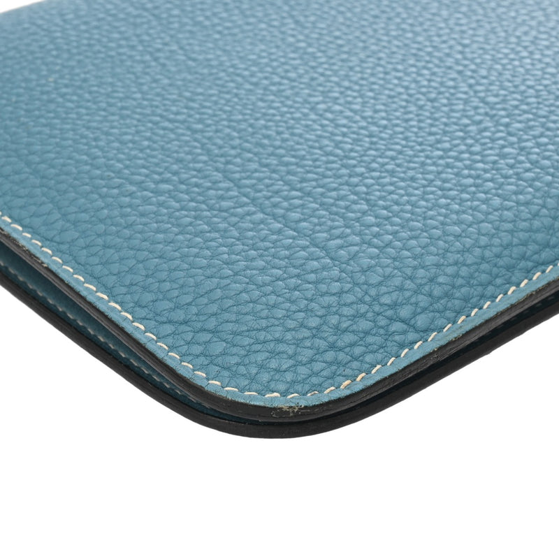 HERMES エルメス ドゴン GM ブルージーン □G刻印(2003年頃) ユニセックス トリヨンクレマンス 長財布 Bランク 中古 銀蔵