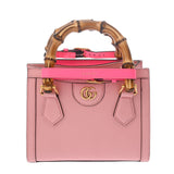 GUCCI グッチ ダイアナ ミニ 2WAYバッグ ピンク 655661 レディース レザー ハンドバッグ Aランク 中古 銀蔵
