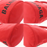 BALENCIAGA バレンシアガ ウィールXS ドローストリング バケットバッグ レッド 619458 レディース キャンバス 2WAYバッグ Bランク 中古 銀蔵