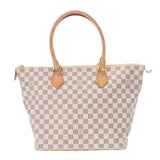 LOUIS VUITTON ルイヴィトン ダミエアズール サレヤ MM ホワイト N51185 レディース ダミエキャンバス トートバッグ ABランク 中古 銀蔵