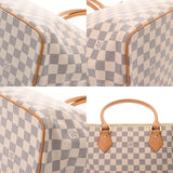 LOUIS VUITTON ルイヴィトン ダミエアズール サレヤ MM ホワイト N51185 レディース ダミエキャンバス トートバッグ ABランク 中古 銀蔵