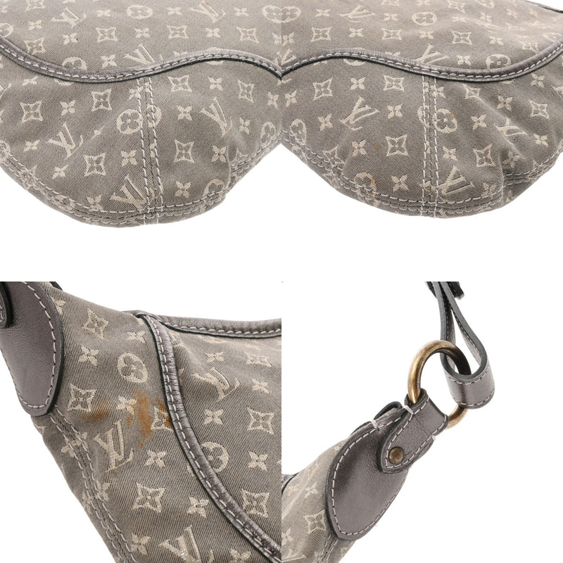 LOUIS VUITTON ルイヴィトン モノグラムミニラン マノン PM プラティーヌ M95620 レディース モノグラムミニキャンバス レザー ショルダーバッグ Bランク 中古 銀蔵