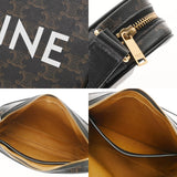 CELINE セリーヌ トリオンフキャンバス ミディアム メッセンジャー ブラック 194502 レディース PVC カーフ ショルダーバッグ ABランク 中古 銀蔵