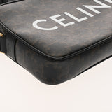 CELINE セリーヌ トリオンフキャンバス ミディアム メッセンジャー ブラック 194502 レディース PVC カーフ ショルダーバッグ ABランク 中古 銀蔵
