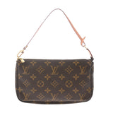 LOUIS VUITTON ルイヴィトン モノグラム ポシェットアクセソワール ブラウン M40712 ユニセックス モノグラムキャンバス アクセサリーポーチ ABランク 中古 銀蔵