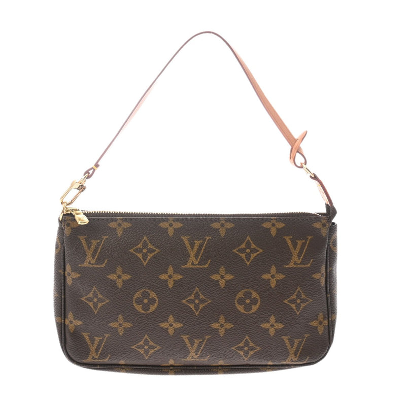 LOUIS VUITTON ルイヴィトン モノグラム ポシェットアクセソワール ブラウン M40712 ユニセックス モノグラムキャンバス アクセサリーポーチ ABランク 中古 銀蔵