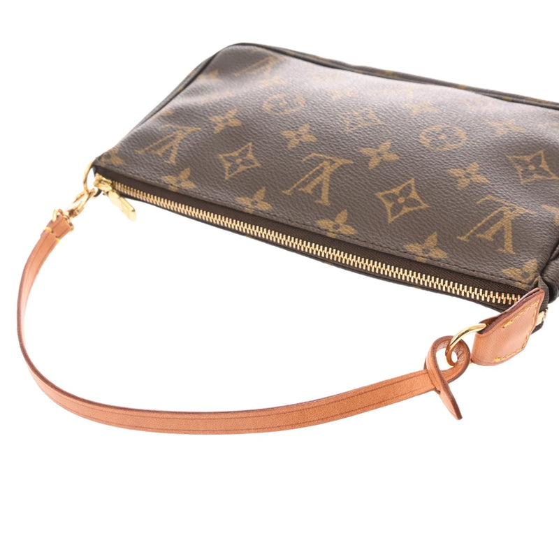 LOUIS VUITTON ルイヴィトン モノグラム ポシェットアクセソワール ブラウン M40712 ユニセックス モノグラムキャンバス アクセサリーポーチ ABランク 中古 銀蔵
