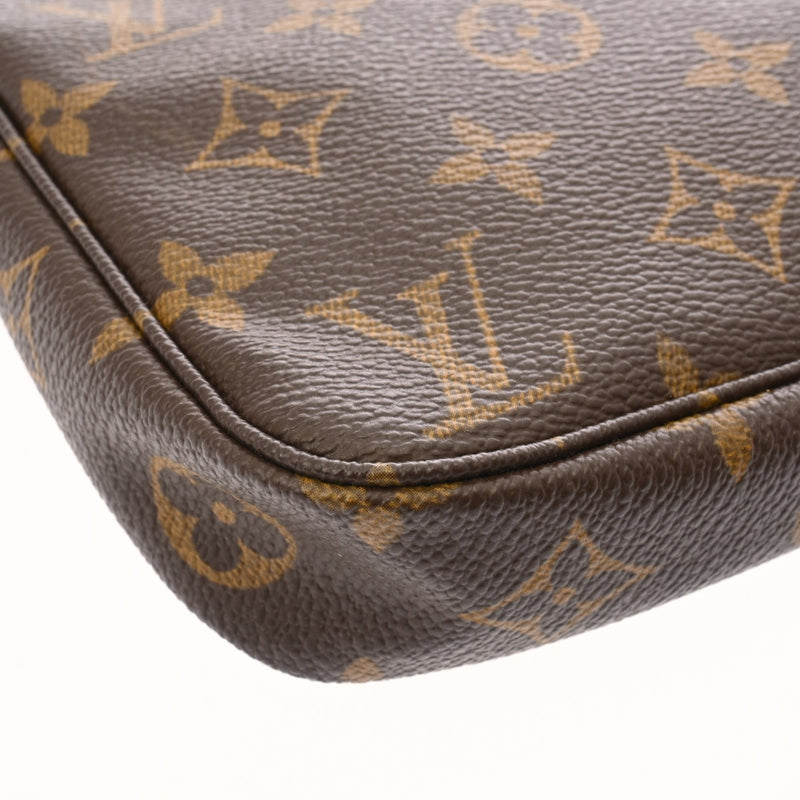 LOUIS VUITTON ルイヴィトン モノグラム ポシェットアクセソワール ブラウン M40712 ユニセックス モノグラムキャンバス アクセサリーポーチ ABランク 中古 銀蔵