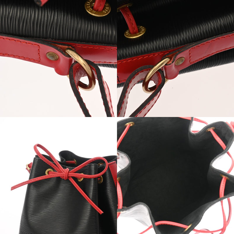LOUIS VUITTON ルイヴィトン エピ ノエ  ブラック レッド M44017 レディース レザー ショルダーバッグ Bランク 中古 銀蔵
