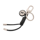 LOUIS VUITTON ルイヴィトン ダミエグラフィット レザーロープ ブラック M67224 メンズ ダミエグラフィットキャンバス キーホルダー ABランク 中古 銀蔵