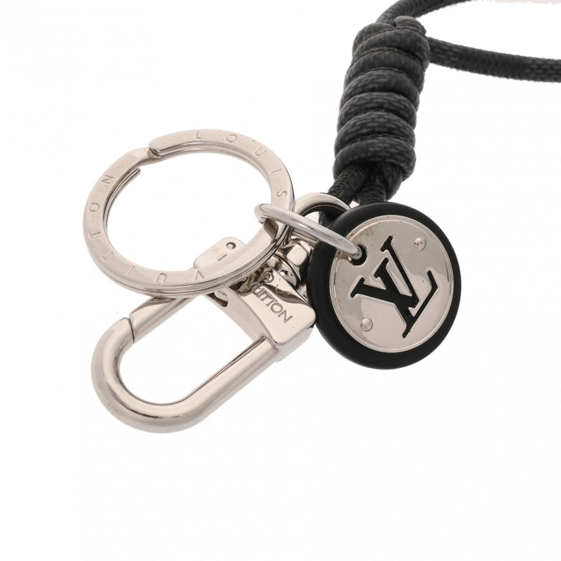 LOUIS VUITTON ルイヴィトン ダミエグラフィット レザーロープ ブラック M67224 メンズ ダミエグラフィットキャンバス キーホルダー ABランク 中古 銀蔵