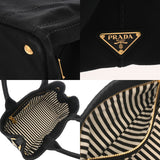 PRADA プラダ カナパ ミニ ブラック 1BG439 レディース キャンバス ハンドバッグ ABランク 中古 銀蔵