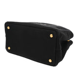 PRADA プラダ カナパ ミニ ブラック 1BG439 レディース キャンバス ハンドバッグ ABランク 中古 銀蔵