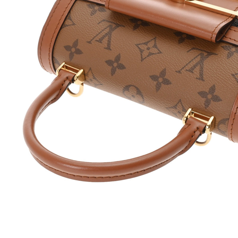 LOUIS VUITTON ルイヴィトン モノグラムリバース ドーフィーヌ キャピタル ブラウン M46751 レディース モノグラムキャンバス 2WAYバッグ Aランク 中古 銀蔵