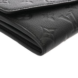 LOUIS VUITTON ルイヴィトン モノグラムアンプラント ポルオフォイユサラ ノワール M82257 レディース レザー 長財布 ABランク 中古 銀蔵