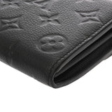 LOUIS VUITTON ルイヴィトン モノグラムアンプラント ポルオフォイユサラ ノワール M82257 レディース レザー 長財布 ABランク 中古 銀蔵