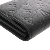 LOUIS VUITTON ルイヴィトン モノグラムアンプラント ポルオフォイユサラ ノワール M82257 レディース レザー 長財布 ABランク 中古 銀蔵