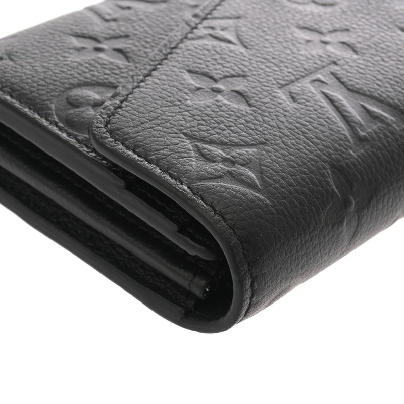 LOUIS VUITTON ルイヴィトン モノグラムアンプラント ポルオフォイユサラ ノワール M82257 レディース レザー 長財布 ABランク 中古 銀蔵