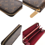 LOUIS VUITTON ルイヴィトン モノグラム ジッピーウォレット フューシャ M41895 レディース モノグラムキャンバス 長財布 ABランク 中古 銀蔵