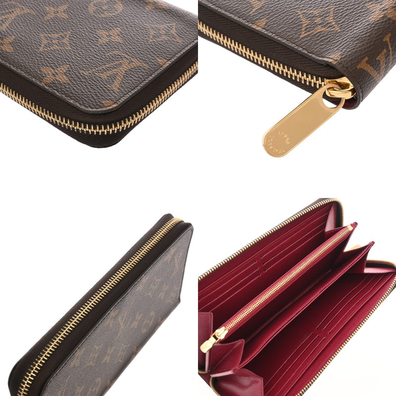 LOUIS VUITTON ルイヴィトン モノグラム ジッピーウォレット フューシャ M41895 レディース モノグラムキャンバス 長財布 ABランク 中古 銀蔵