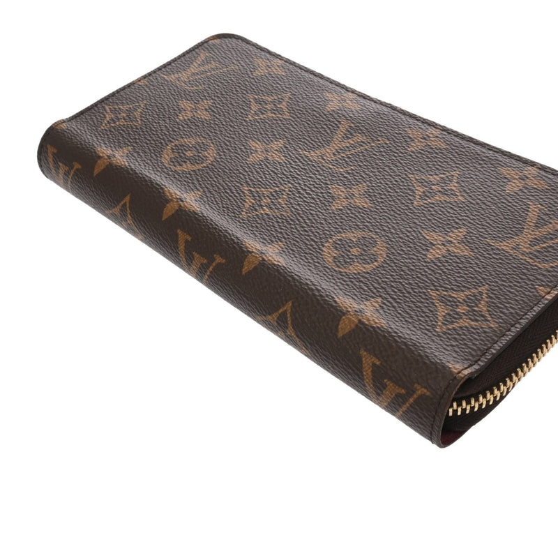 LOUIS VUITTON ルイヴィトン モノグラム ジッピーウォレット フューシャ M41895 レディース モノグラムキャンバス 長財布 ABランク 中古 銀蔵