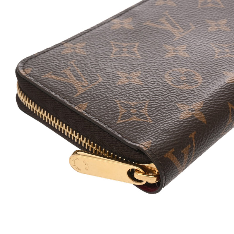 LOUIS VUITTON ルイヴィトン モノグラム ジッピーウォレット フューシャ M41895 レディース モノグラムキャンバス 長財布 ABランク 中古 銀蔵