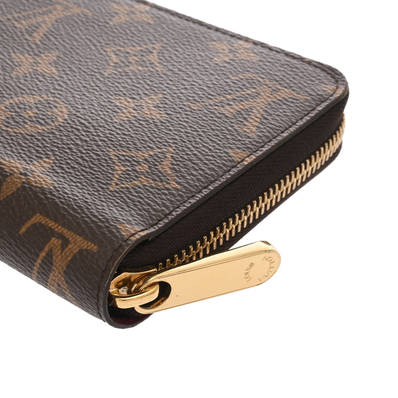 LOUIS VUITTON ルイヴィトン モノグラム ジッピーウォレット フューシャ M41895 レディース モノグラムキャンバス 長財布 ABランク 中古 銀蔵