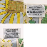 HERMES エルメス ツイリー FACTORY SUITE 新タグ イエロー/グリーン レディース シルク100％ スカーフ ABランク 中古 銀蔵