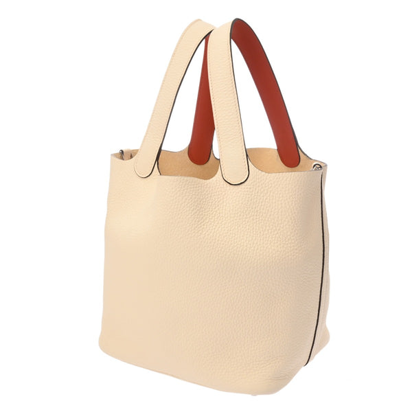 HERMES エルメス ピコタンロック MM エクラ ナタ/テールバテュー Y刻印(2020年頃) レディース トリヨンクレマンス ハンドバッグ ABランク 中古 銀蔵