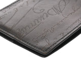 BERLUTI ベルルッティ カリグラフィ マネークリップ付札入れ ブラウン メンズ レザー 二つ折り財布 ABランク 中古 銀蔵