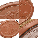CELINE セリーヌ オーバルパース キュイルトリオンフ タン ブラウン 10I703DPQ レディース レザー ショルダーバッグ ABランク 中古 銀蔵