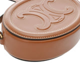 CELINE セリーヌ オーバルパース キュイルトリオンフ タン ブラウン 10I703DPQ レディース レザー ショルダーバッグ ABランク 中古 銀蔵