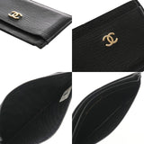 CHANEL シャネル ココマーク カードケース ブラック ユニセックス レザー カードケース Bランク 中古 銀蔵