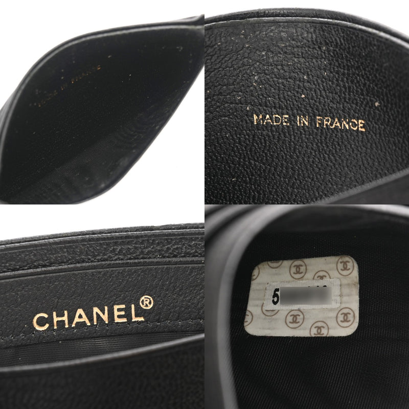 CHANEL シャネル ココマーク カードケース ブラック ユニセックス レザー カードケース Bランク 中古 銀蔵