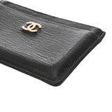 CHANEL シャネル ココマーク カードケース ブラック ユニセックス レザー カードケース Bランク 中古 銀蔵