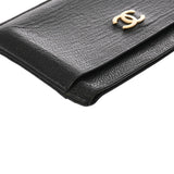 CHANEL シャネル ココマーク カードケース ブラック ユニセックス レザー カードケース Bランク 中古 銀蔵