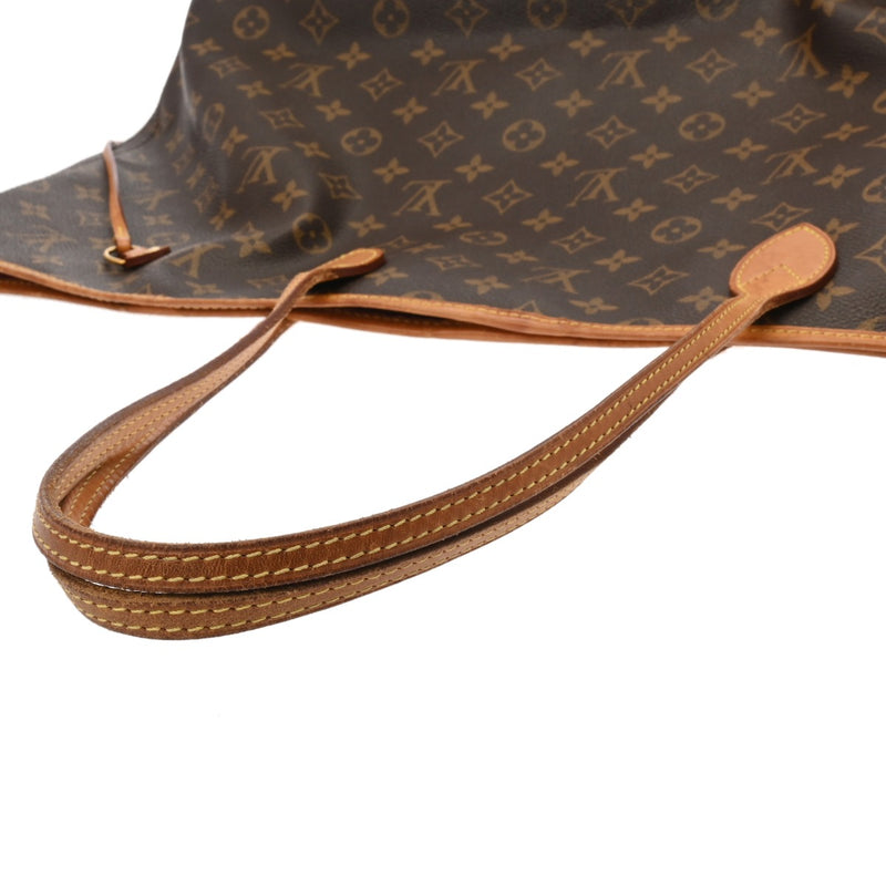 LOUIS VUITTON ルイヴィトン M41180 ネヴァーフルGM ポーチ付き 肩掛け トートバッグ ピヴォワンヌ ブラウン レディース