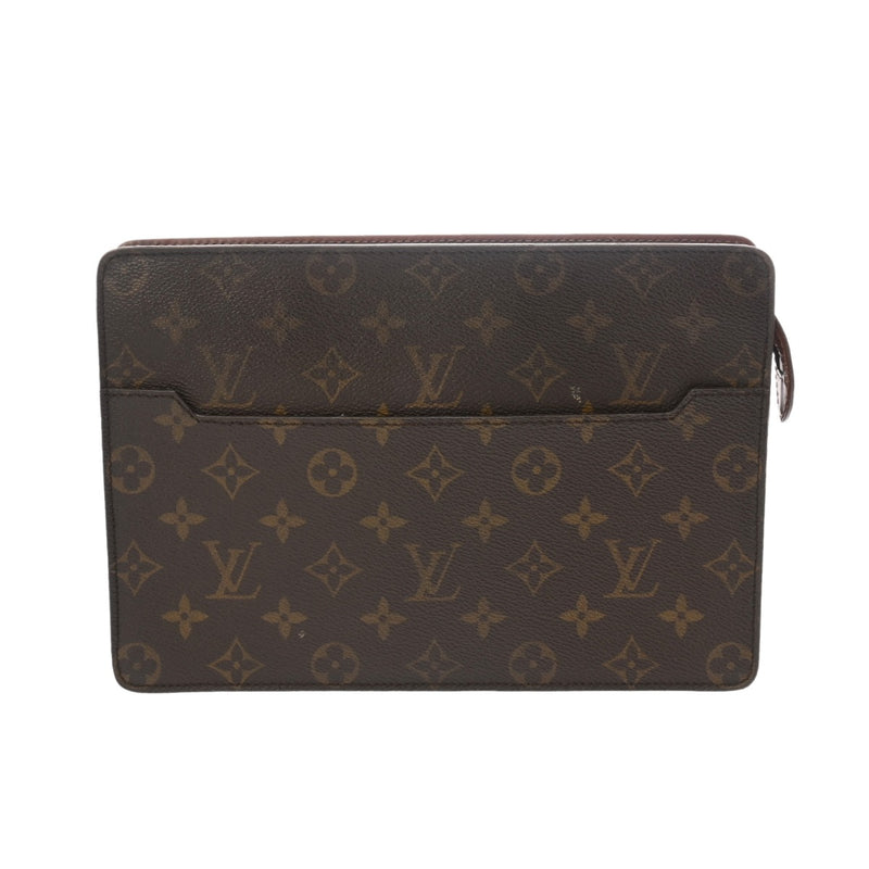 LOUIS VUITTON ルイヴィトン モノグラム ポシェットオム ブラウン M51795 メンズ モノグラムキャンバス クラッチバッグ Bランク 中古 銀蔵
