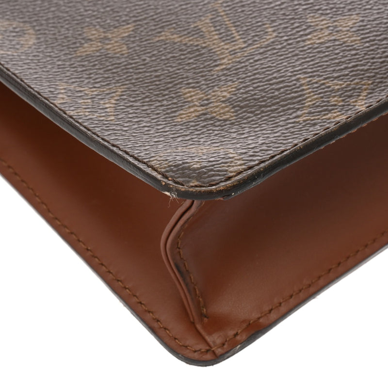 LOUIS VUITTON ルイヴィトン モノグラム ポシェットオム ブラウン M51795 メンズ モノグラムキャンバス クラッチバッグ Bランク 中古 銀蔵