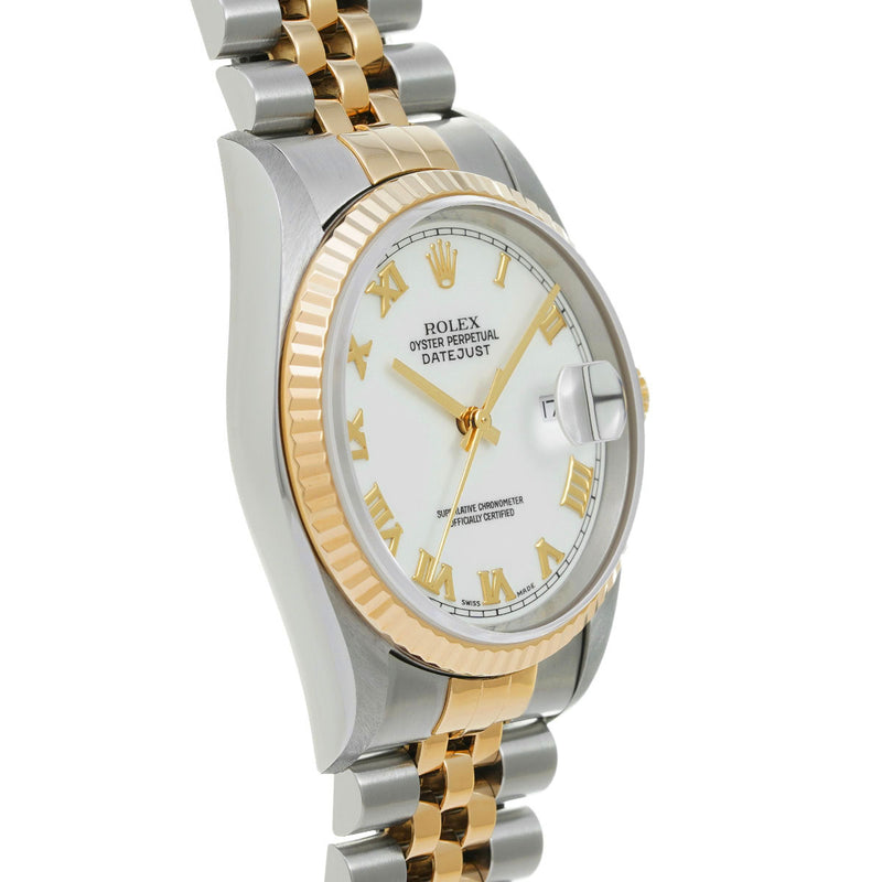 ロレックス デイトジャスト 16233 T番(1996年頃製造) ホワイト メンズ 腕時計 自動巻き 中古 銀蔵