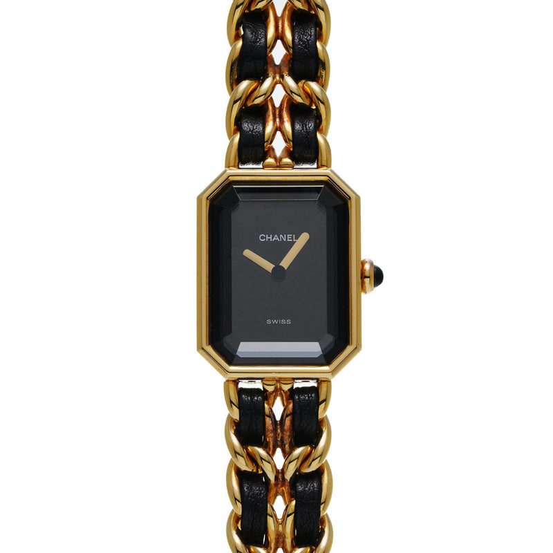 シャネル プルミエール Mサイズ H0001 ブラック レディース 腕時計 クォーツ 中古 銀蔵