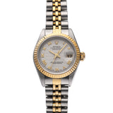 ロレックス デイトジャスト 69173 U番(1997年頃製造) ホワイトピラミッド レディース 腕時計 自動巻き 中古 銀蔵