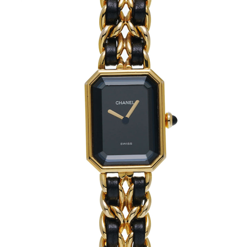 シャネル プルミエール Mサイズ H0001 ブラック レディース 腕時計 クォーツ 中古 銀蔵
