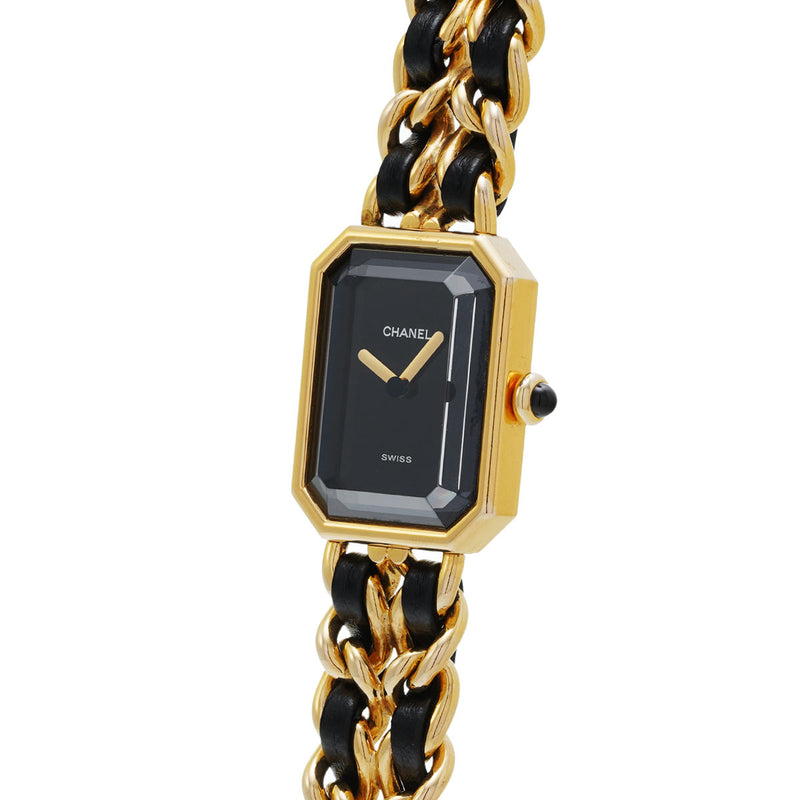 シャネル プルミエール Mサイズ H0001 ブラック レディース 腕時計 クォーツ 中古 銀蔵