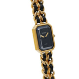 シャネル プルミエール Mサイズ H0001 ブラック レディース 腕時計 クォーツ 中古 銀蔵