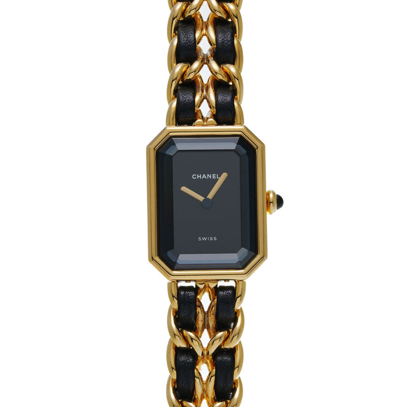 シャネル プルミエール Mサイズ H0001 ブラック レディース 腕時計 クォーツ 中古 銀蔵