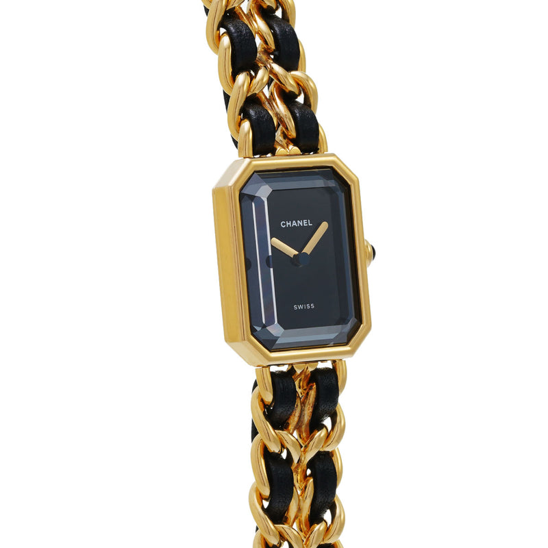 シャネル プルミエール Mサイズ H0001 ブラック レディース 腕時計 クォーツ 中古 銀蔵