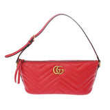 GUCCI グッチ GGマーモント レッド 739166 レディース レザー ショルダーバッグ 未使用 銀蔵
