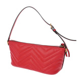 GUCCI グッチ GGマーモント レッド 739166 レディース レザー ショルダーバッグ 未使用 銀蔵