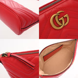 GUCCI グッチ GGマーモント ショルダーバック レッド 739166 レディース レザー ショルダーバッグ 未使用 銀蔵